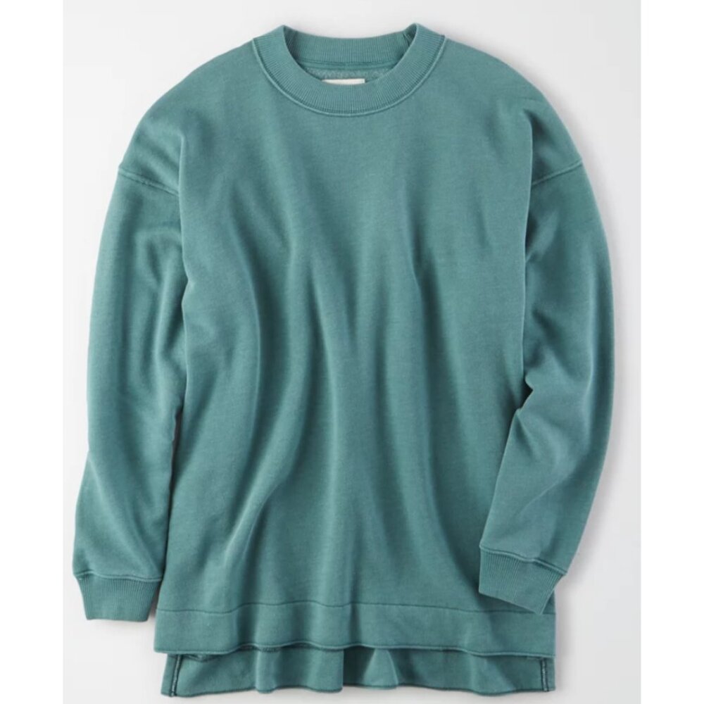 AMERICAN EAGLE Womens'  Blue/Green Summer Fleece Sweatshirt Sz S LIKE NEW